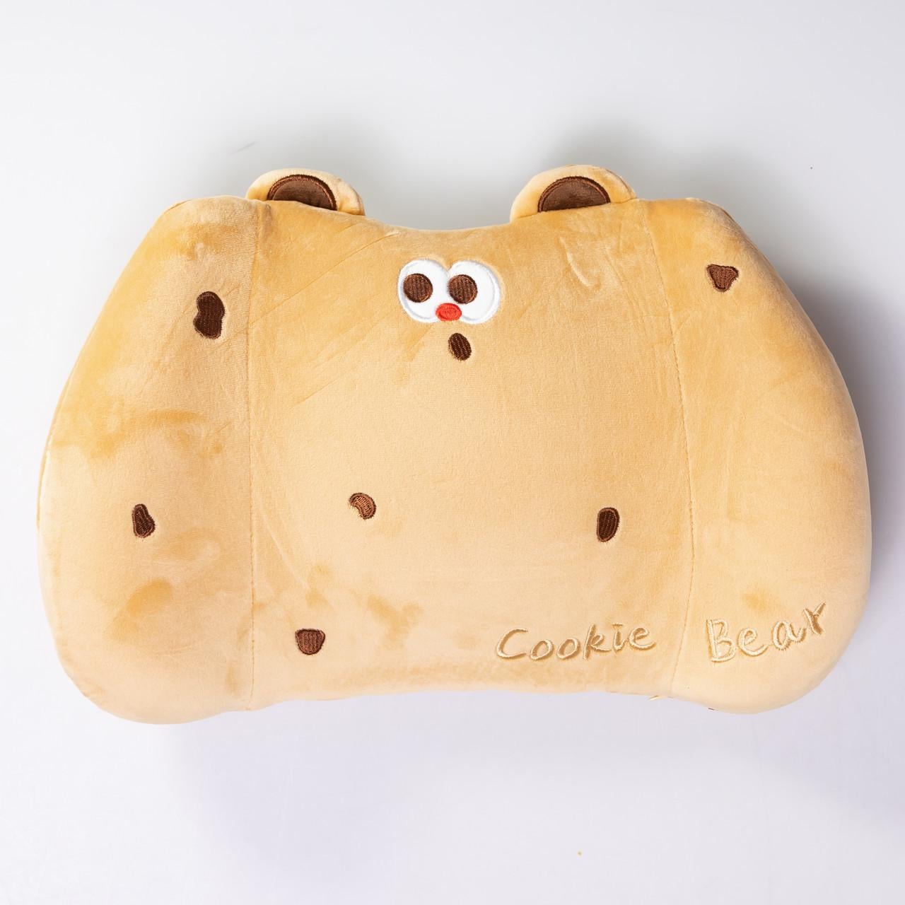 Подушка для поясницы Cookie Bear из Memory Foam ортопедическая плюш-велюр Бежевый