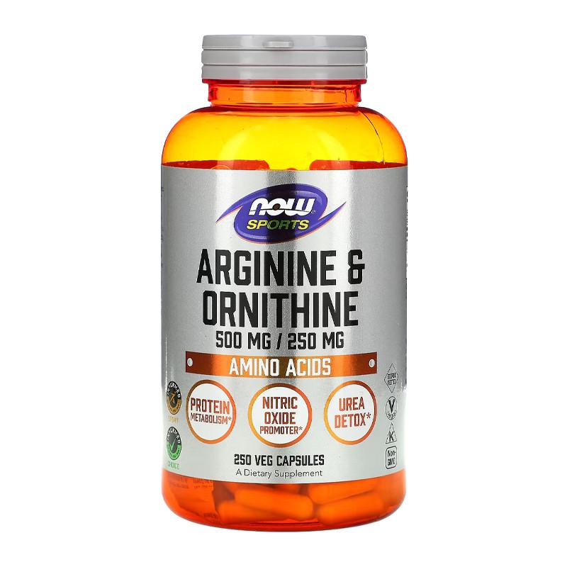 Аргінін і Орнітин NOW Arginine & Ornithine 250 капс. (18745-01)