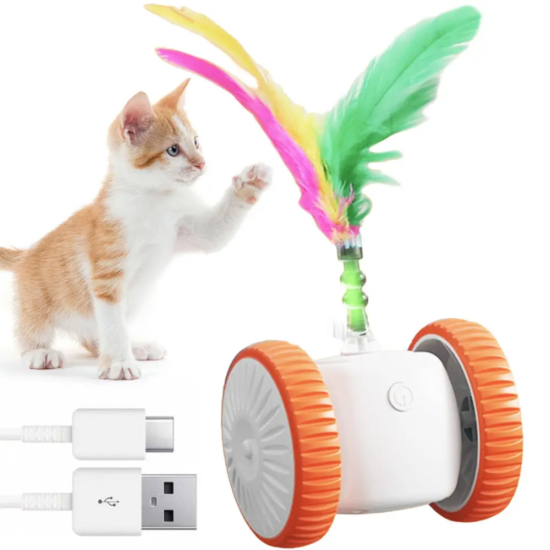 Игрушка для кошек интерактивная с USB-зарядкой/хаотическими движениями/силиконовыми колесами (2758025009) Игрушка для кошек интерактивная с USB-зарядкой/хаотическими движениями/силиконовыми колесами (2758025009)