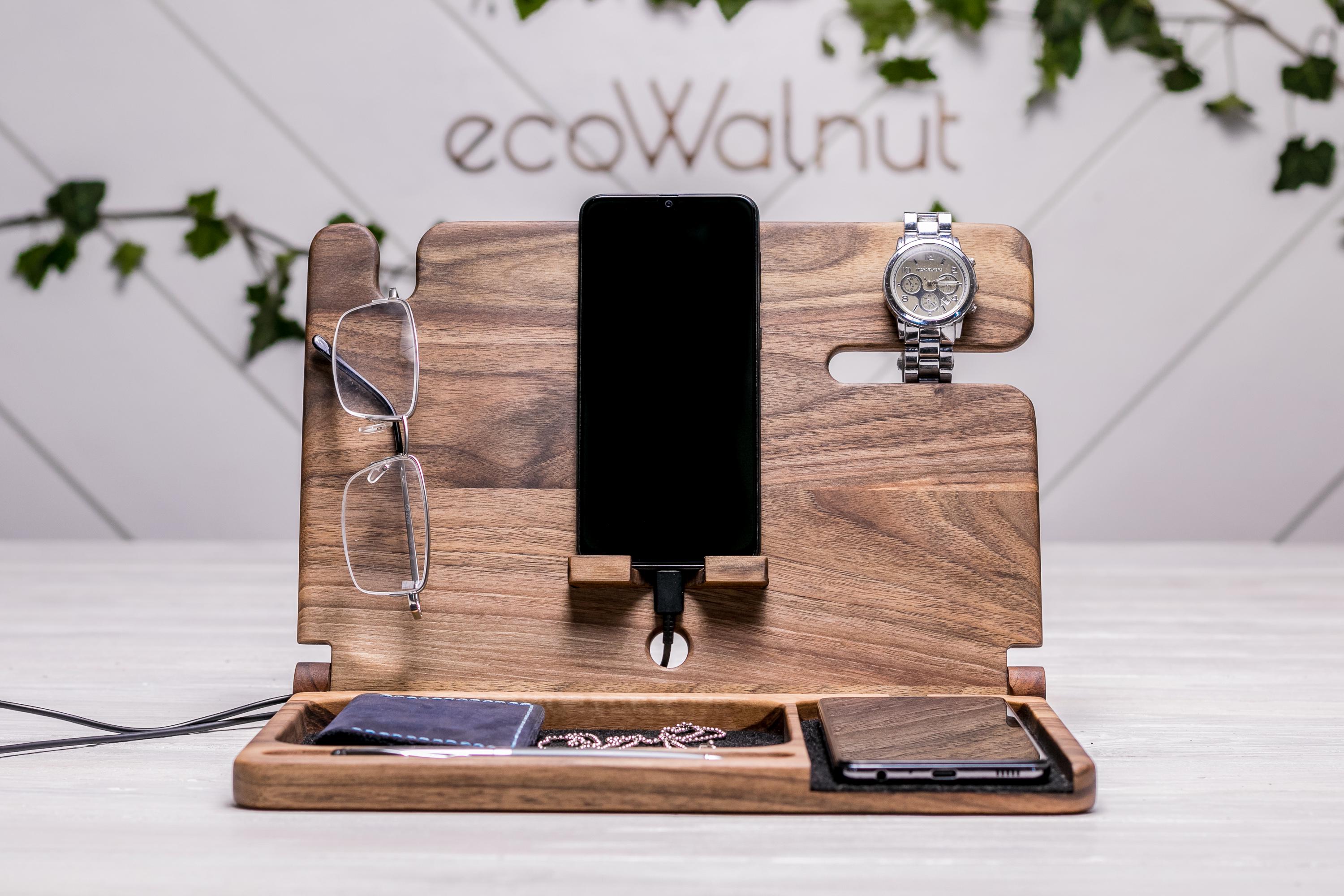 Зарядний пристрій бездротовий EcoWalnut для телефону з логотипом (EW-45.1) - фото 2