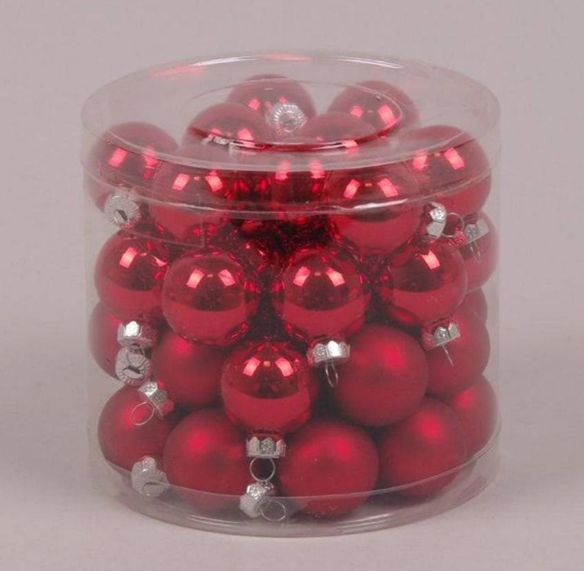 Шарики стеклянные 3 см 45 шт. Красный (44539)