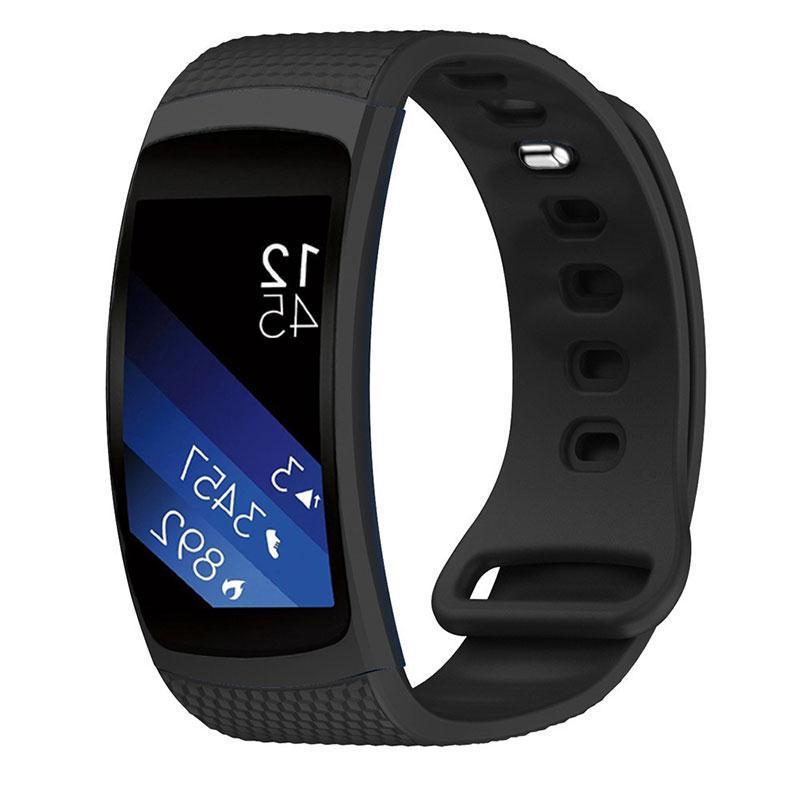 Силиконовый ремешок для фитнес браслета Samsung Gear Fit 2/Fit 2 Pro SM-R360/R365 Black S (1000170345) - фото 5