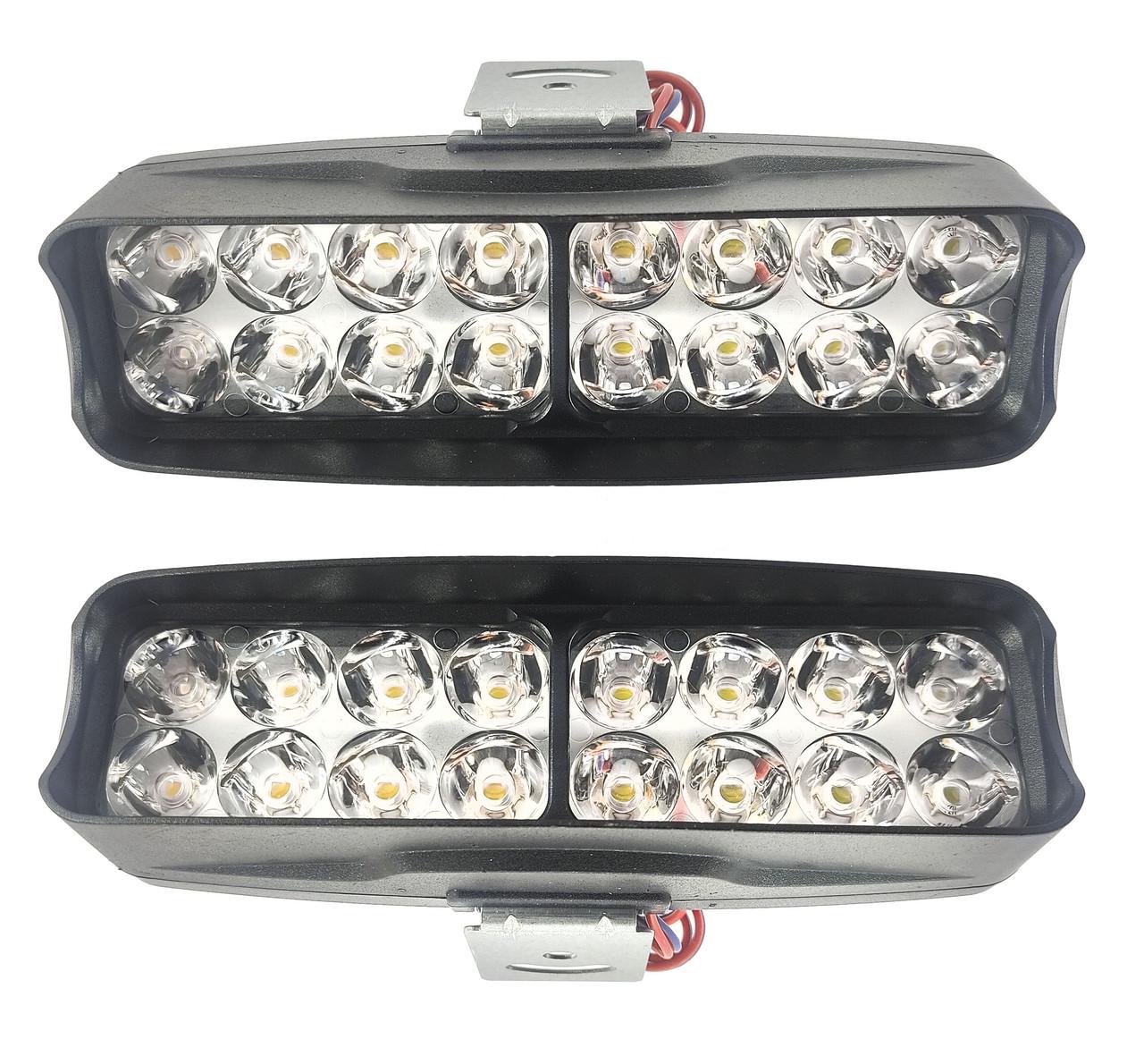 Комплект LED фар 16 діодів на авто і мото техніку L-23 2 шт. - фото 1 Комплект LED фар 16 діодів на авто і мото техніку L-23 2 шт. - фото 1