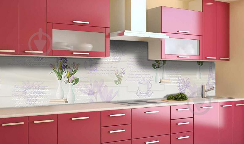 Наклейка виниловая кухонный фартук  Zatarga  "Французская Абстракция"  600х2500 мм