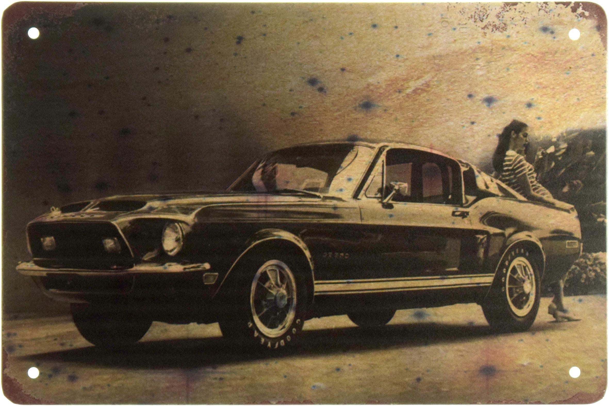 Табличка металлическая Ford Shelby Mustang GT 350 20x30 см