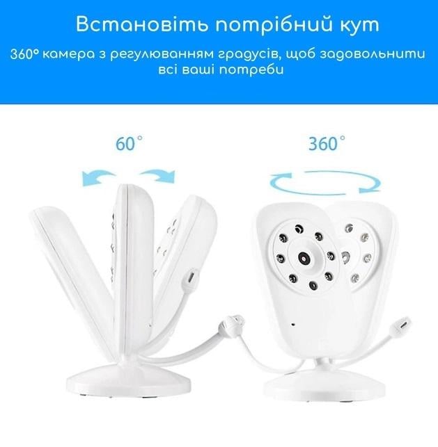 Відеоняня Baby Monitor SM-24 цифрова бездротова (14991213) - фото 9