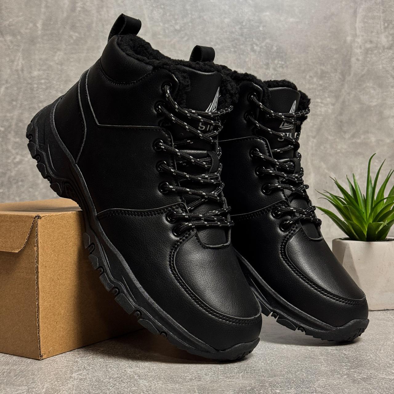 Кросівки чоловічі зимові шкіряні Stilli р. 44 28,5 см Чорний (MW5014 44)