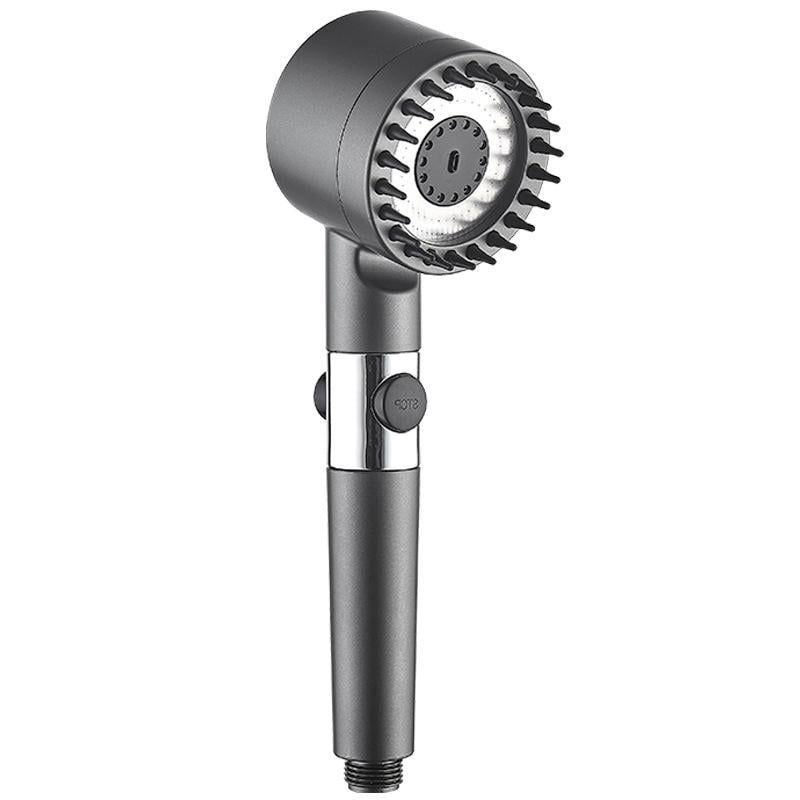 Насадка душова масажна з фільтром 3 режими струменя Темно-сірий (29455)