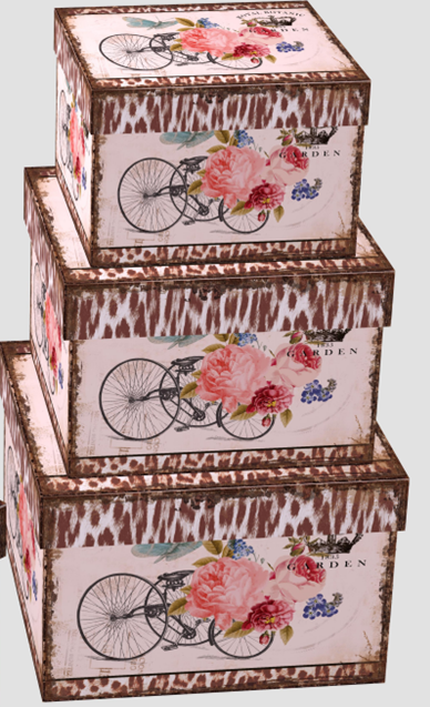 Подарочные коробки UFO прямоугольные 3 шт. Розовый (UG-2269-SY517)