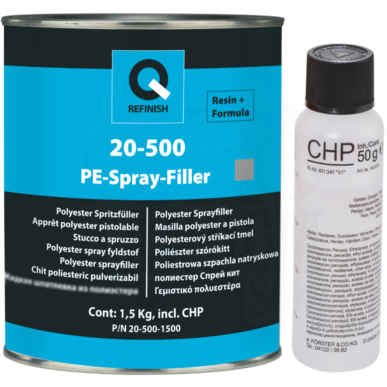 Шпатлевка жидкая Q-REFINISH 20-500 PE-Spray-Filler 1,5 кг