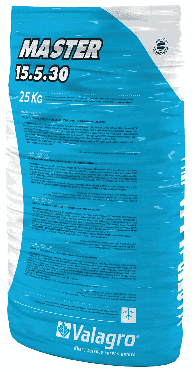 Удобрение Master Valagro 15-5-30 25 кг