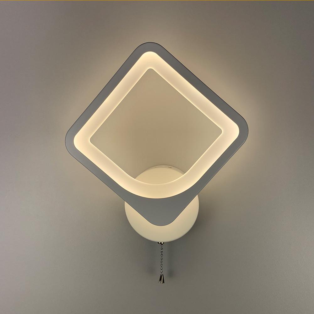 Бра мінімалістичнe LED у білому корпусі (2281/1S WT) - фото 3 Бра мінімалістичнe LED у білому корпусі (2281/1S WT) - фото 3