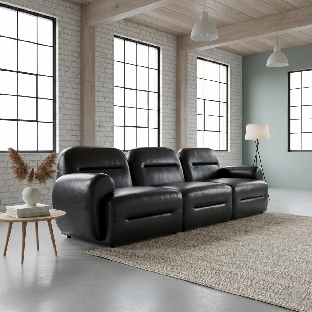 Диван модульный Dolce экокожа Soft 255х84х80 см Black (rich_sofa_00265)