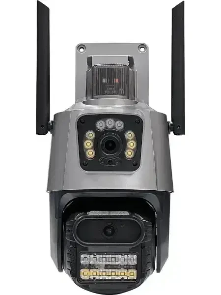 Камера вулична P11 6MP 4K відеоспостереження на 2 лінзи поворотна (9533) Камера вулична P11 6MP 4K відеоспостереження на 2 лінзи поворотна (9533)