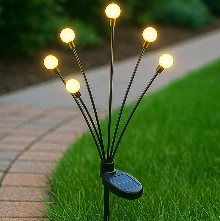 Фонарь на солнечной батарее садовый Светлячки 6 LED в грунт 70 см Теплый Белый (EX-sv6led-ww) - фото 3 Фонарь на солнечной батарее садовый Светлячки 6 LED в грунт 70 см Теплый Белый (EX-sv6led-ww) - фото 3