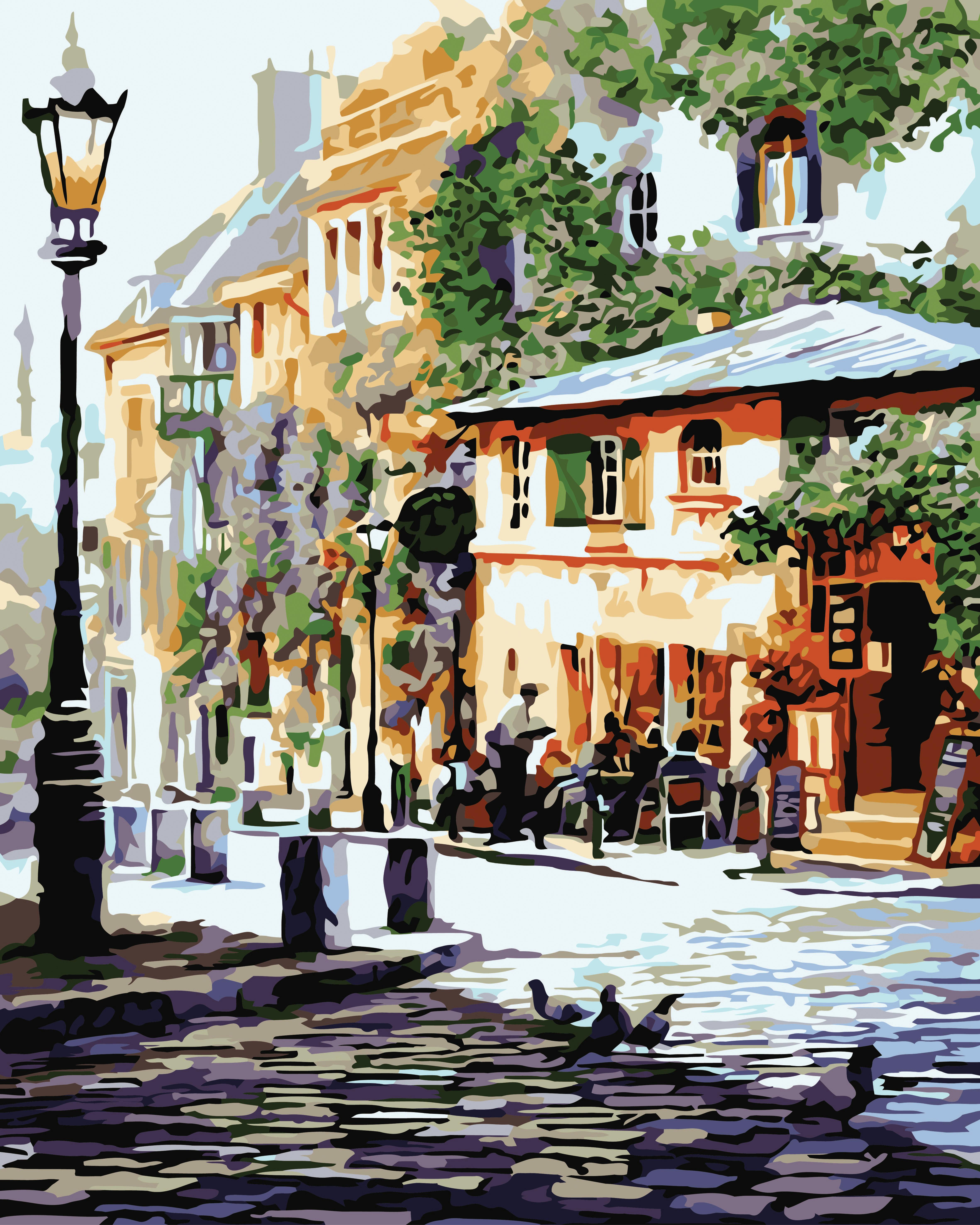 Картина за номерами Ідейка "Італія Літнє кафе" 40х50 см (KH2150)