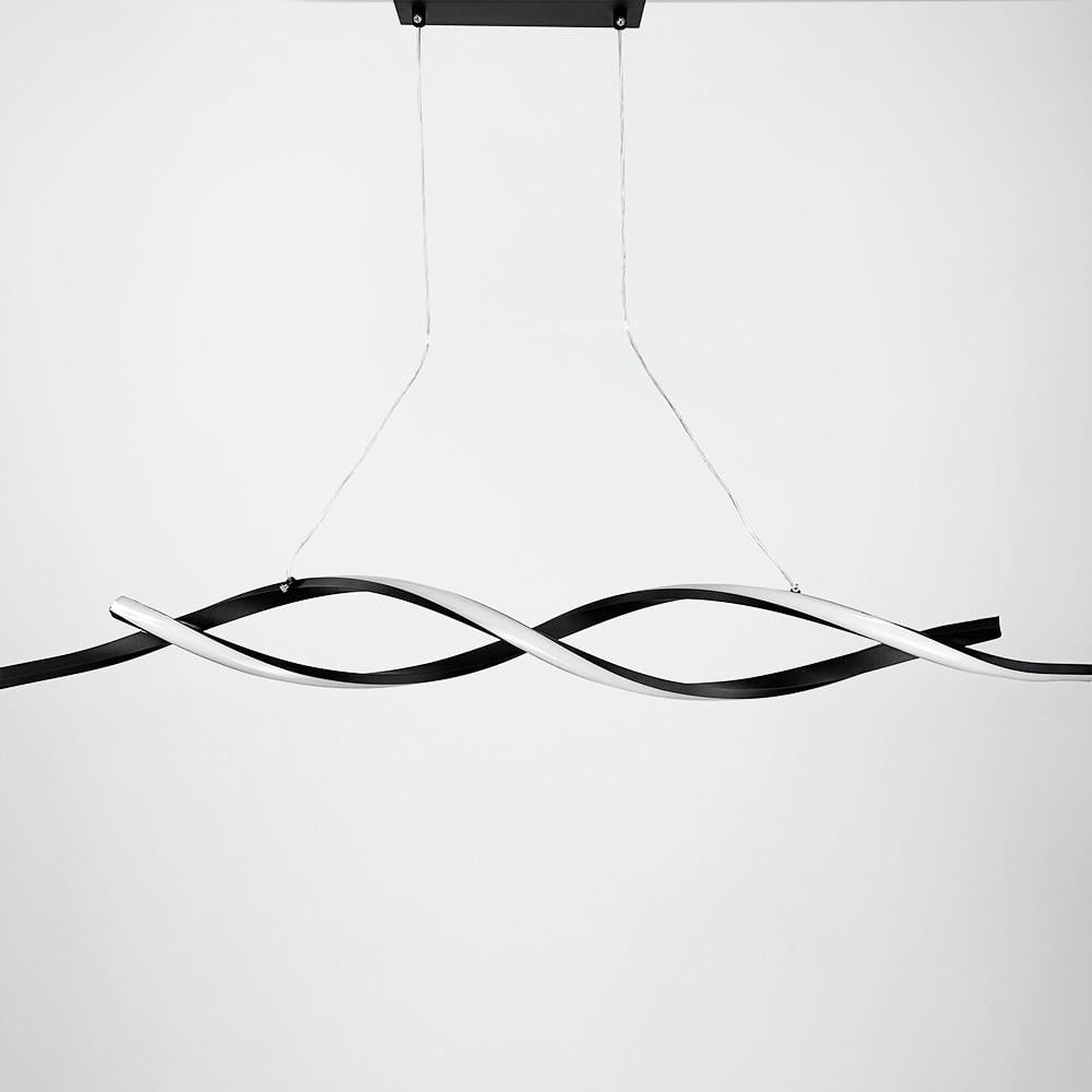 Світильник лінійний підвісний LED SCREW 100 см (h 20L BK) - фото 2