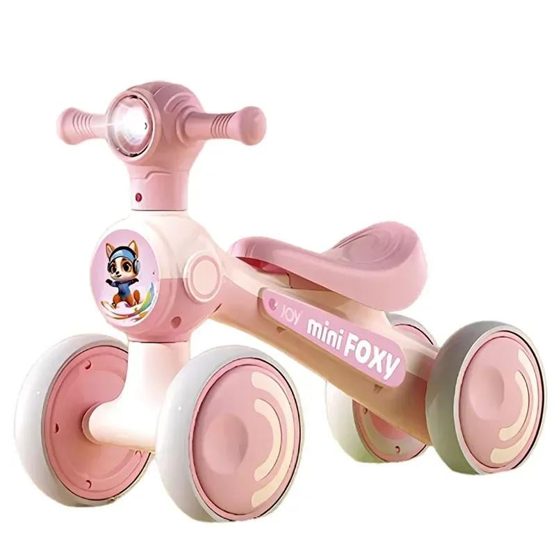 Беговел-толокарь Joy 4-х колесный с EVA-колесами пластиковая рама украинская озвучка и подсветка Розовый (TR-69533) Беговел-толокарь Joy 4-х колесный с EVA-колесами пластиковая рама украинская озвучка и подсветка Розовый (TR-69533)