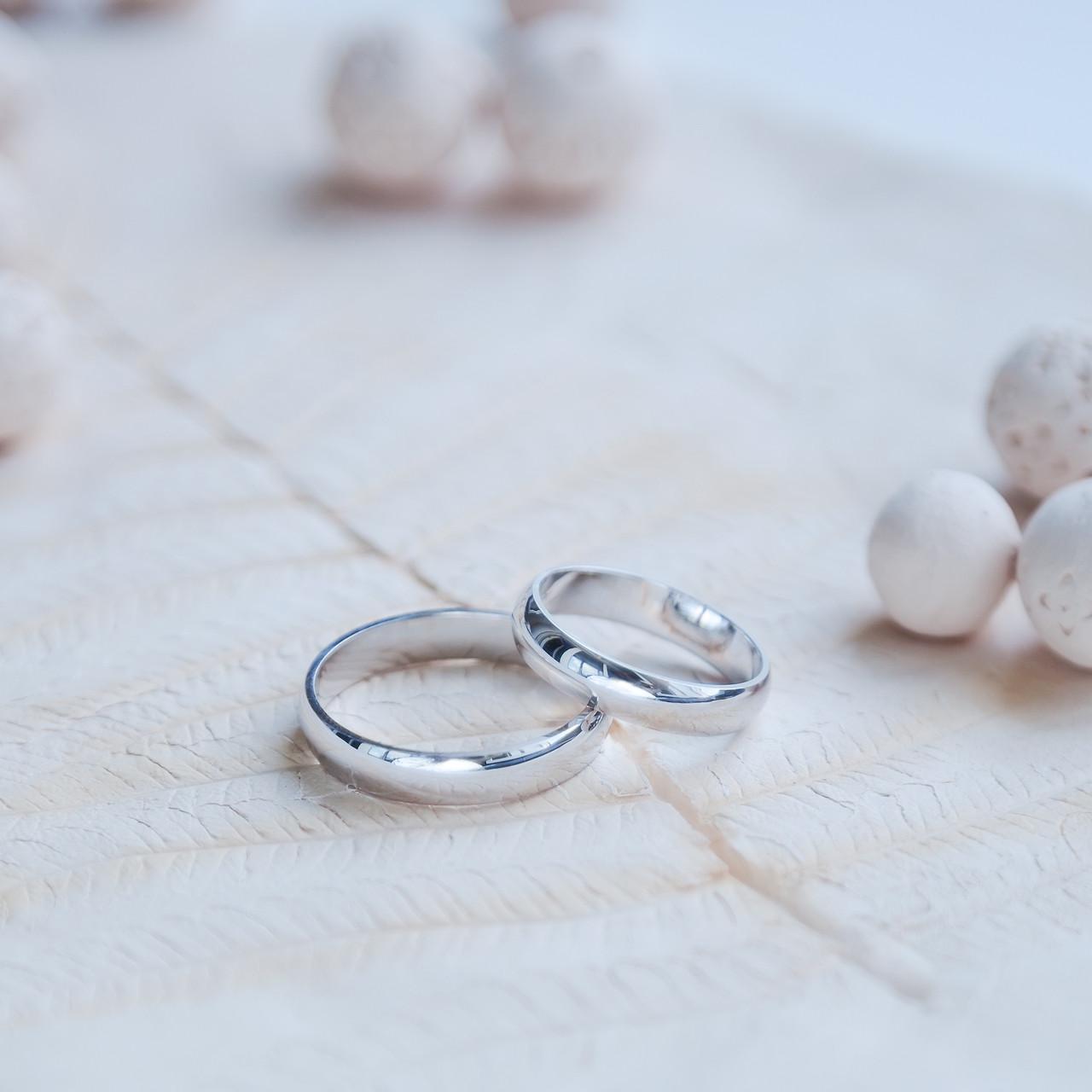 Обручки зі срібла тонкі гладкі 2 шт.