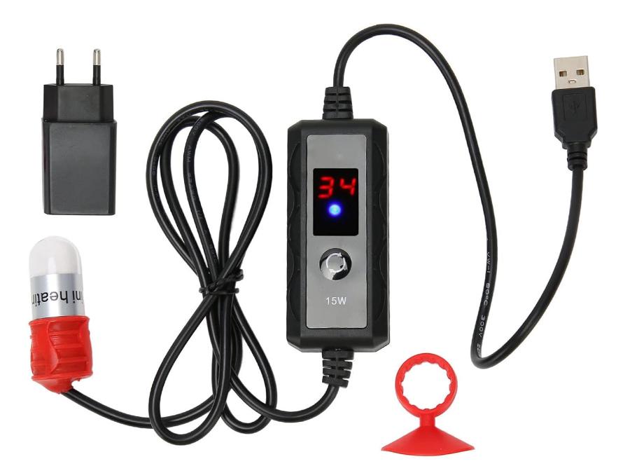 Обогреватель Aqua-Tech для аквариумов до 6 литров USB 15 Вт (AT-MHUSB15)