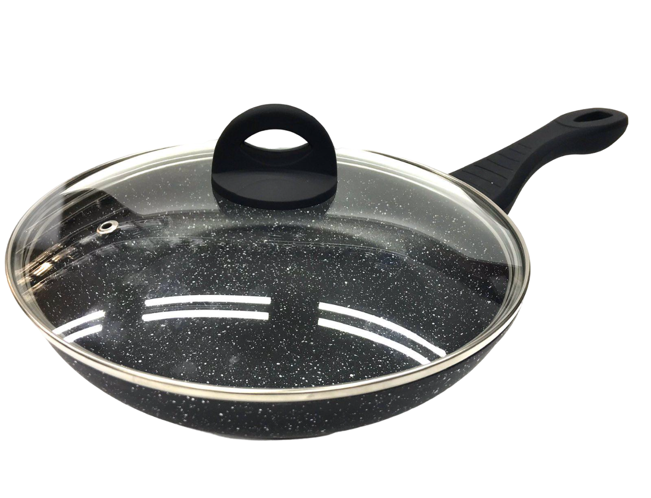 Сковородка с крышкой Benson BN-570 26 см Черный (14424434)