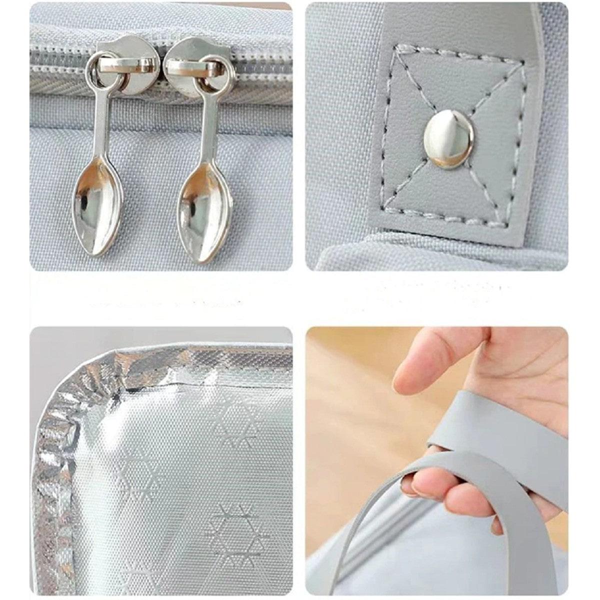 Ланч-бокс прямоугольный с прозрачным карманом Синий - фото 6 Ланч-бокс прямоугольный с прозрачным карманом Синий - фото 6