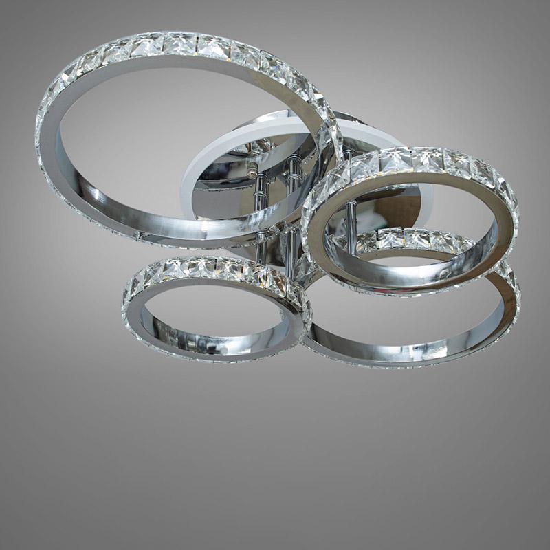 Потолочная люстра LED с диммером и RGB подсветкой DS-18007/4HR LED RGB dimmer 60W Хром