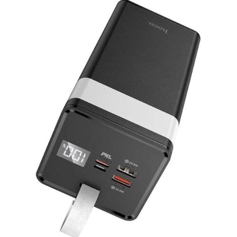 Повербанк Hoco J86A 2USB/1Type-C Powermaster QC3.0+PD3.0 50000 mAh 22,5W з швидкою зарядкою/ліхтарем Чорний (534232) - фото 3