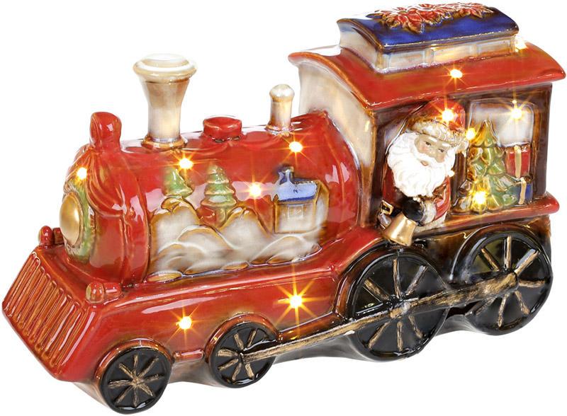 Декор новорічний Паровозик Санти 36х13х21 см