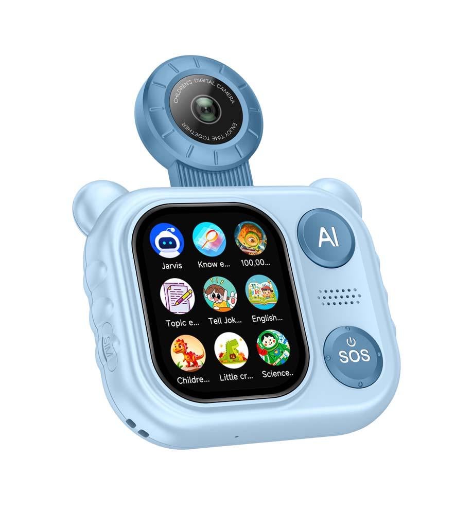 Камера-телефон дитяча AI X02 4G з GPS/відеодзвінком та SIM-картою/Android/SOS Blue (131337775)