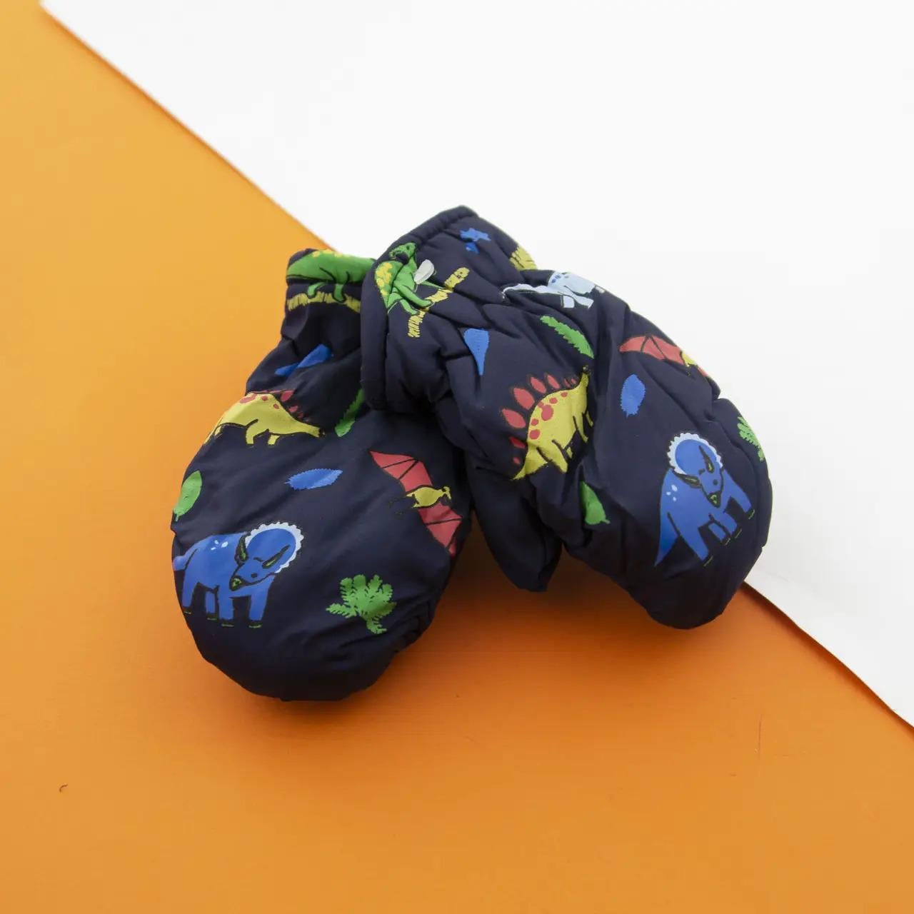 Детские перчатки болоневые лыжные 2-4 года р. 17 Темно-синий (22-12-43)