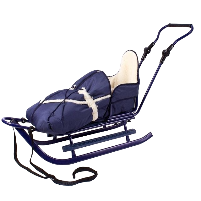 Санки Piccolino Adbor с ручкой и конвертом Синий