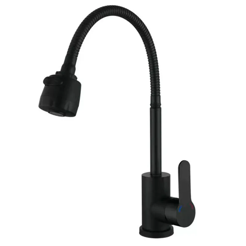 Смеситель для кухни Zerix DAX-011 Reflector Black из нержавеющей стали SUS304 (ZX4822)