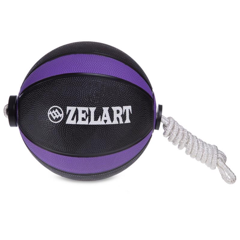 Мяч медицинский Zelart Tornado Ball FI-5709-4 4кг Черный / Фиолетовый (DR003435) - фото 2