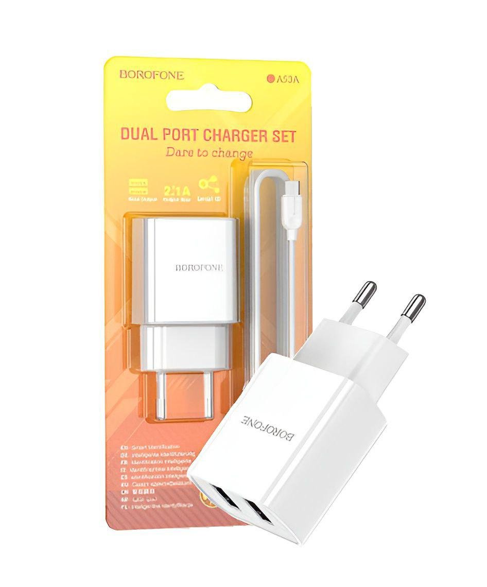 Зарядное устройство Borofone BA53A 2USB/2,1A Type-C (20490308) - фото 4 Зарядное устройство Borofone BA53A 2USB/2,1A Type-C (20490308) - фото 4