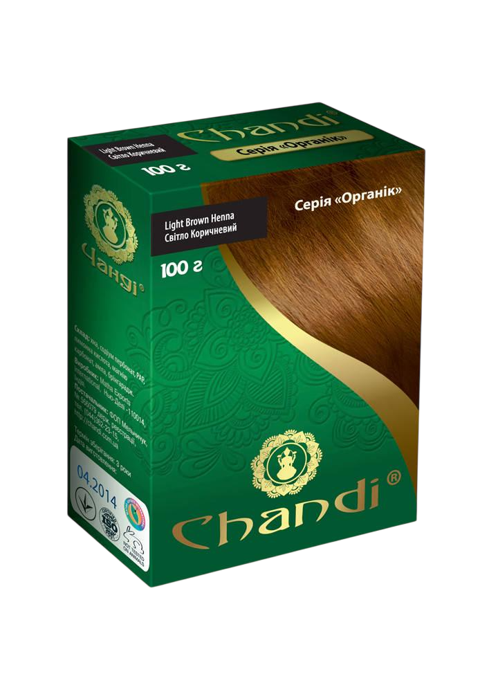 Фарба для волосся Chandi органік 100 г Світло-коричневий