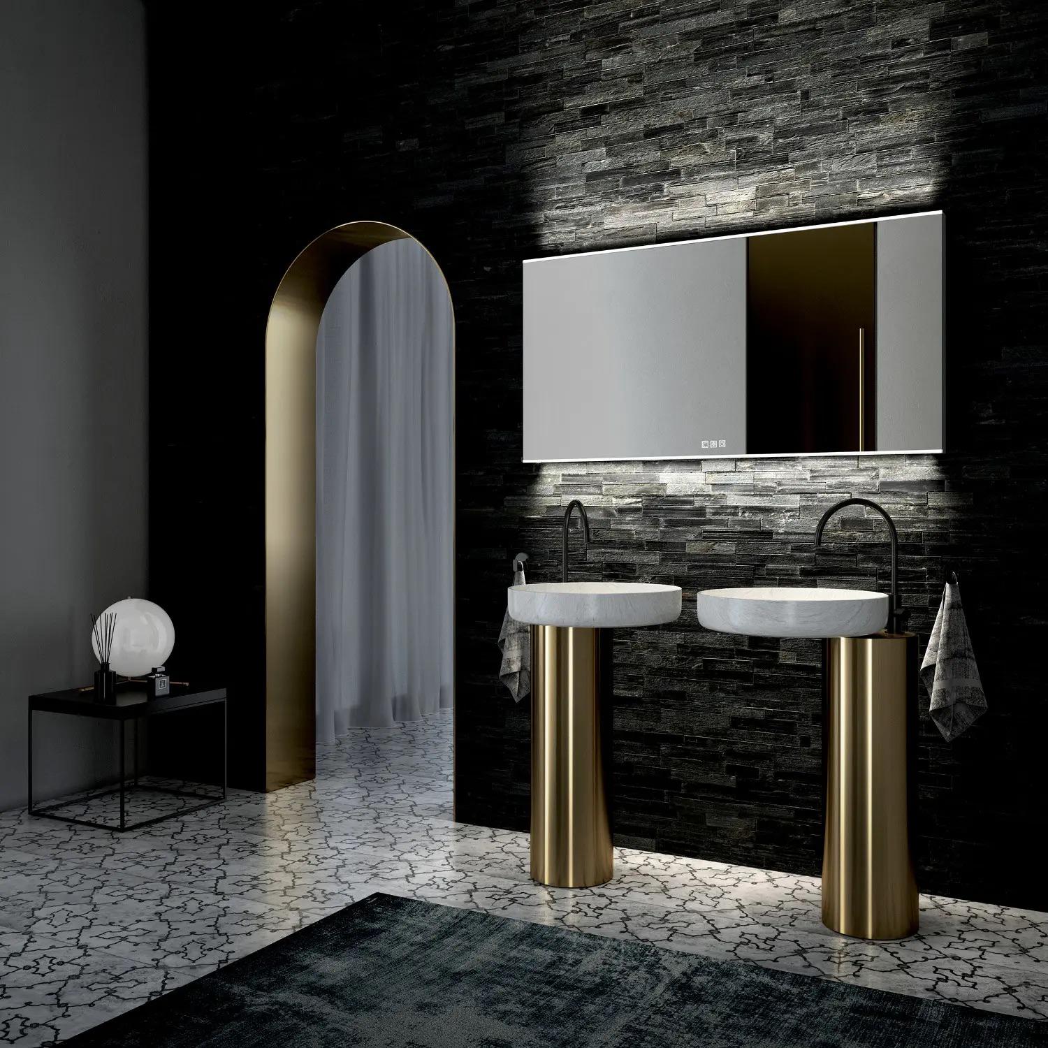 Зеркало Dim Dzerkal VAMO с LED-подсветкой/Bluetooth/сенсорным управлением/подогревом 50х70 см (11422)