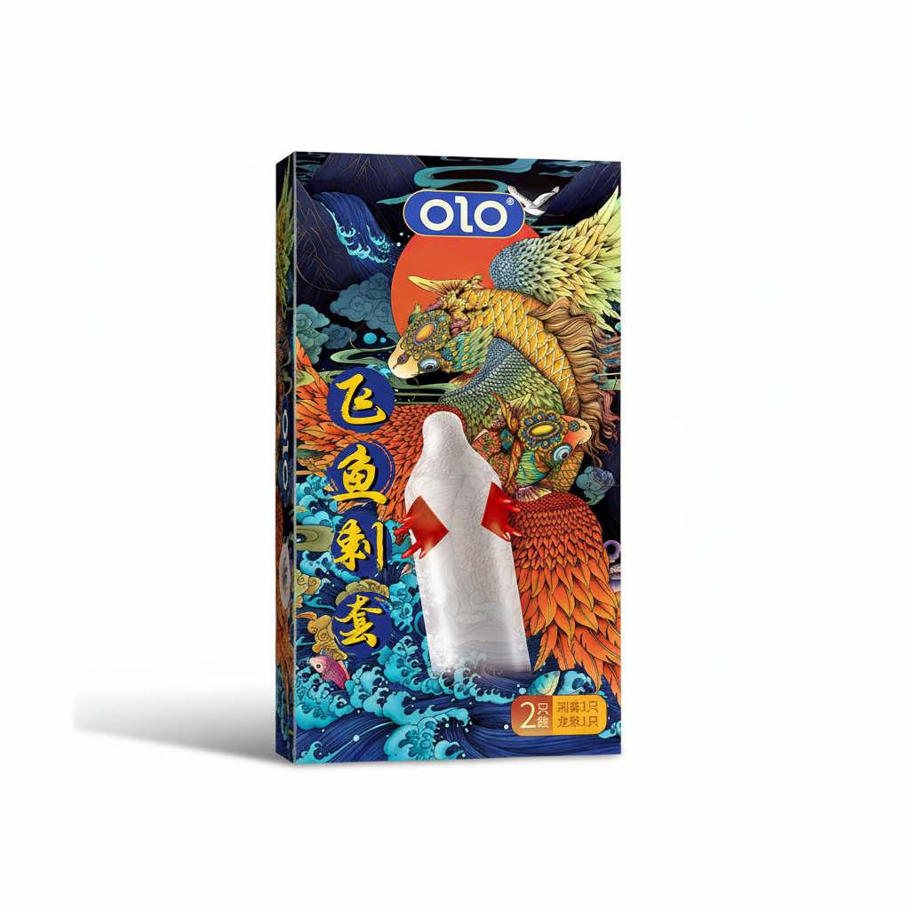 Презервативы стимулирующие с усиками OLO Flying Fish с силиконовой смазкой 18 см 2 шт. (X00001202-6)