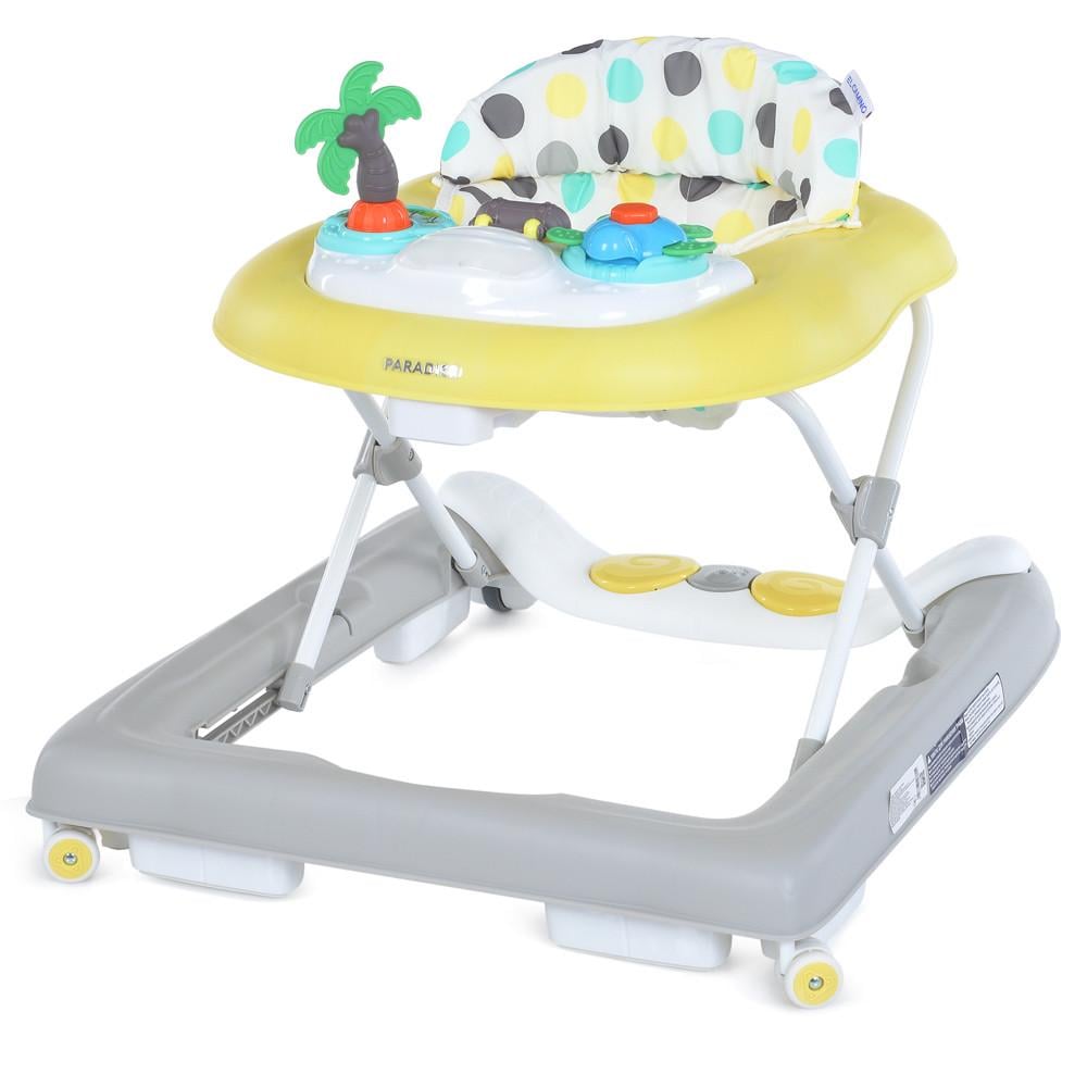 Ходунки-каталка детские музыкальные El Camino ME 1103 из пластика с подсветкой 68х59х54 см Желтый (150-7-ME 1103 Yellow)