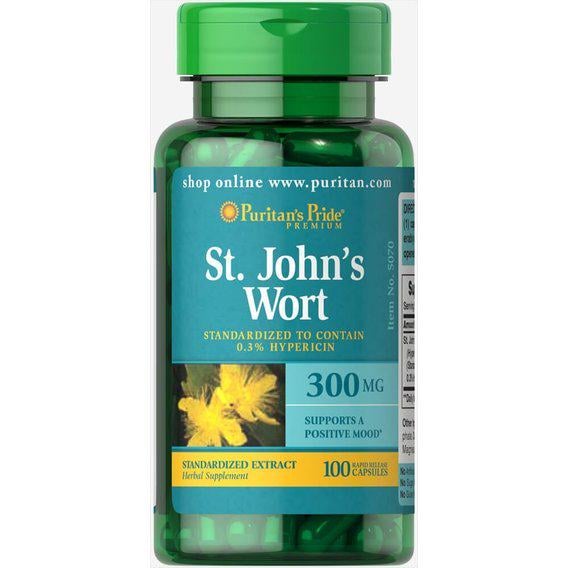 Комплекс для профілактики нервової системи Puritan's Pride St. John's Wort Standardized Extract 300 мг 100 Caps