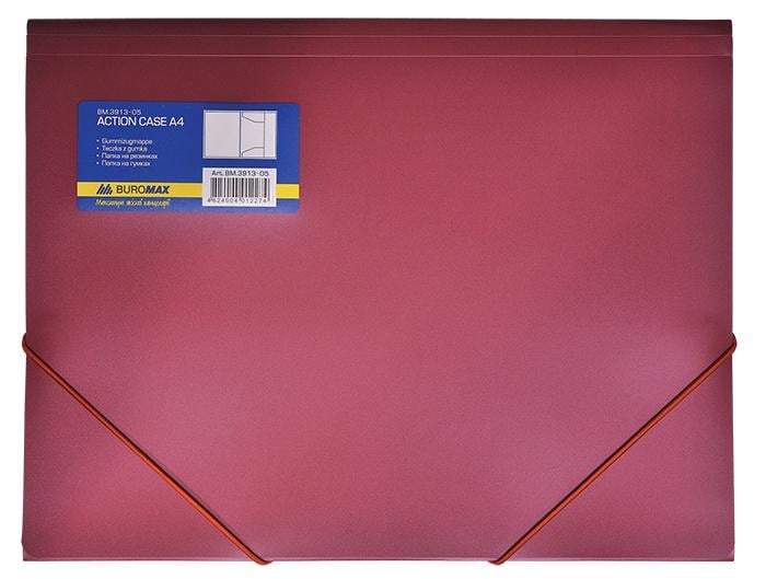 Папка Buromax на резинках A4 полипропилен Красный (BM.3913-05)
