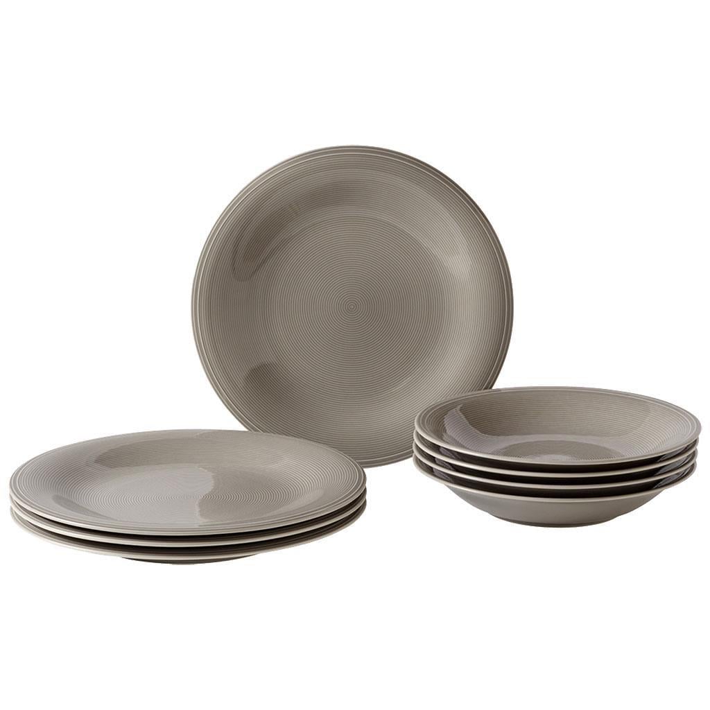 Набор обеденных тарелок Villeroy & Boch Like Color Loop Stone Grey 8 предметов Серый (28269094)