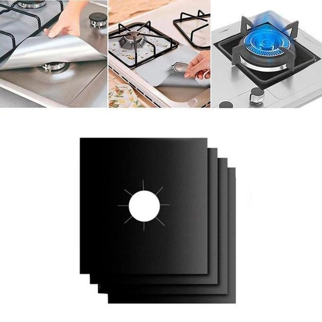 Накладка на газовую плиту Jiabao 4 шт. (Жиронепроницаемая бумага) - фото 2 Накладка на газовую плиту Jiabao 4 шт. (Жиронепроницаемая бумага) - фото 2
