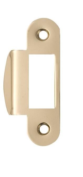 Планка соответствующая замку Siba 10590 с загнутым отбойником Латунь полированная (10590 PB)