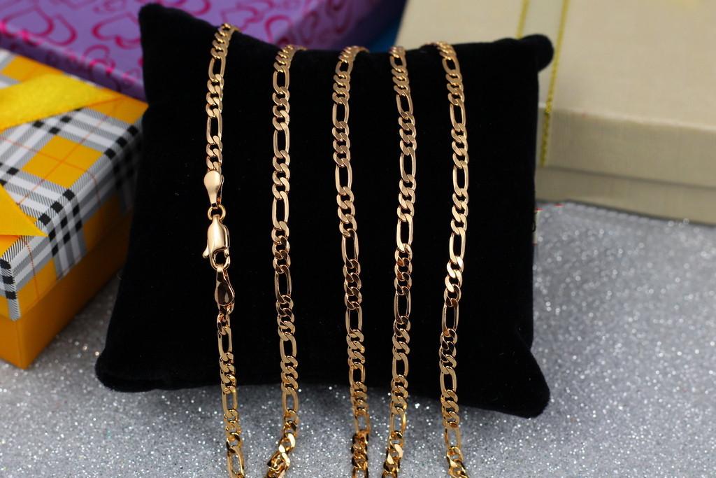Цепь Xuping Jewelry Фигаро 50 см 3 мм Золотистый (1656359645)