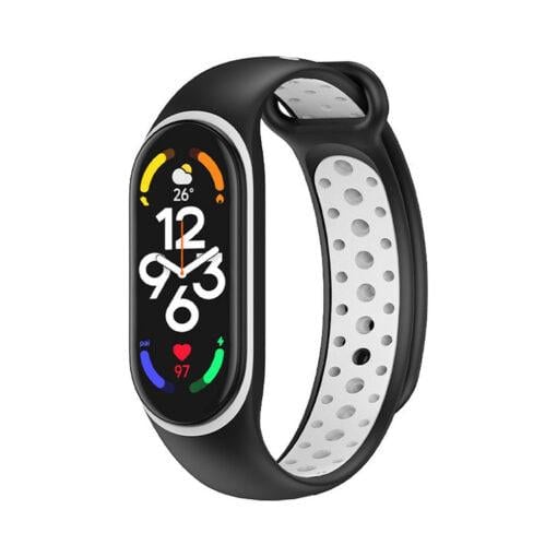 Ремінець для Mi Band 5/6/7 Sport Black/White (000551929)