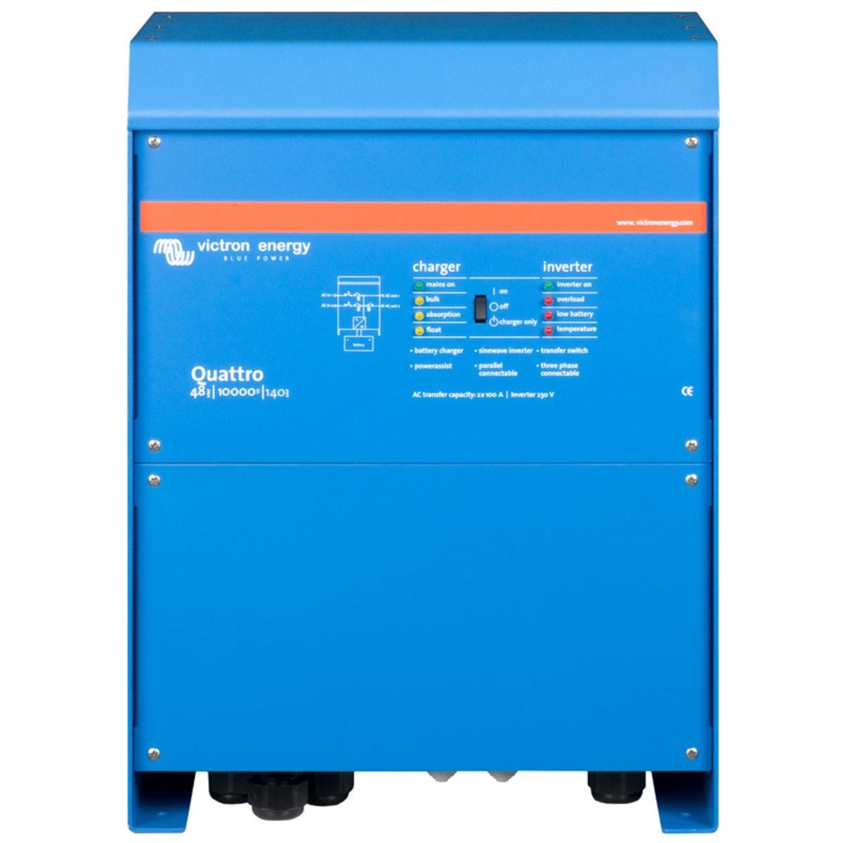 Инвертор гибридный Victron Energy Quattro 48/10000/140-100/100 10 Ква/8 кВт 1 фаза без МРРТ