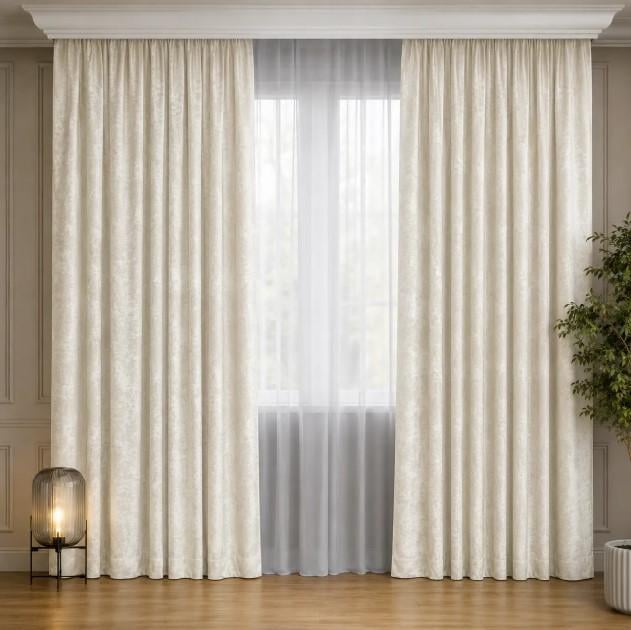 Комплект штор жаккард Dolce Vita 2,5х2,7 м 2 шт. Молочный (1763ш 3)