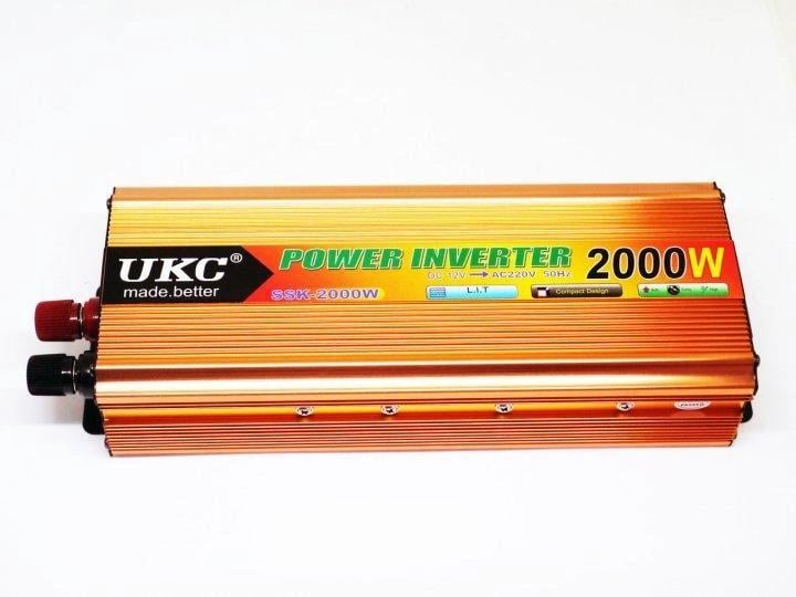 Преобразователь напряжения UKC автомобильный UKC AC/DC SSK-2000 с USB-портом 2000W 12V