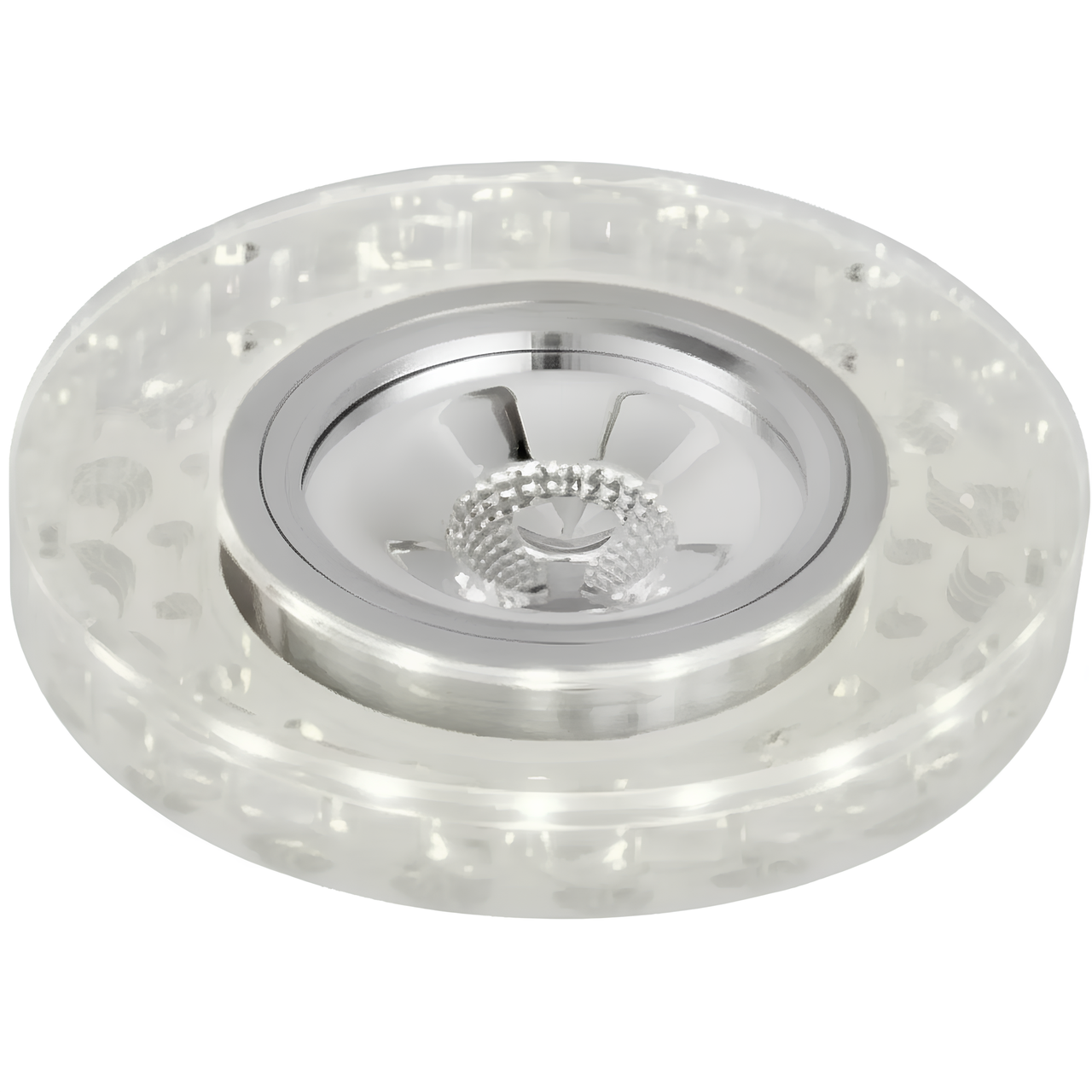 Точечный светильник Sirius врезной под лампу MR16 с LED-подсветкой Белый (L LY1082 MR16 WH)